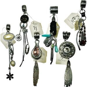Isabellas Journey 6 Large Scarf Pendants Fashion Jewelry Necklace Slide NWT